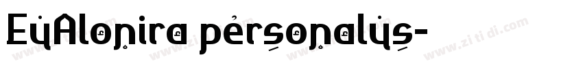 EuAlonira personalus字体转换